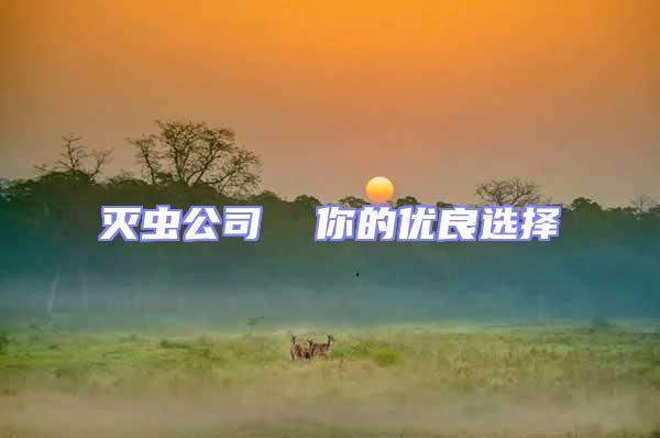 滅蟲(chóng)公司 你的優(yōu)良選擇