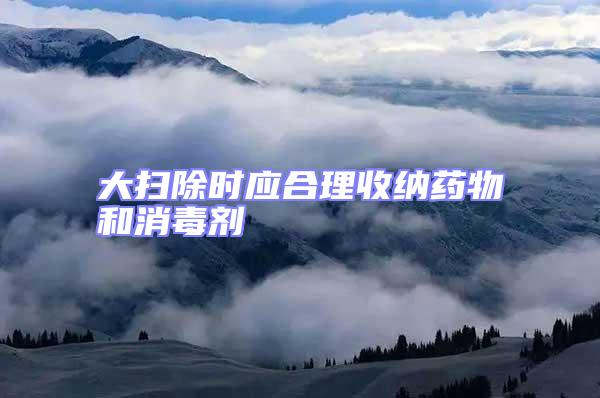 大掃除時應(yīng)合理收納藥物和消毒劑