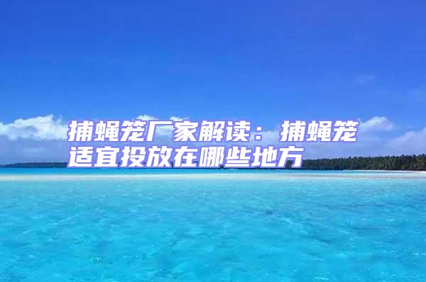 捕蠅籠廠家解讀:捕蠅籠適宜投放在哪些地方