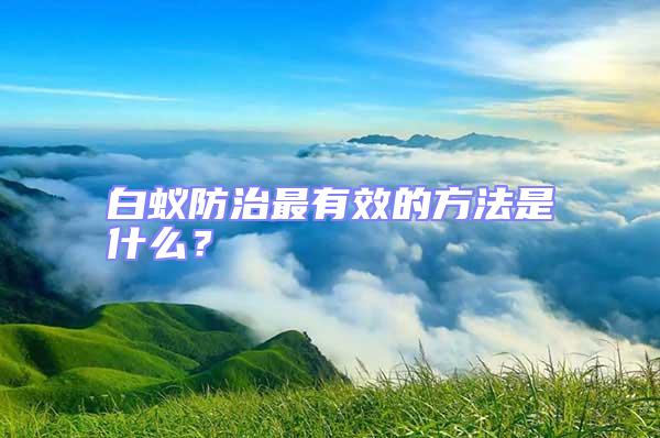 白蟻防治最有效的方法是什么？