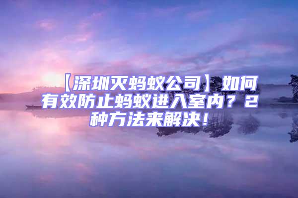 【深圳滅螞蟻公司】如何有效防止螞蟻進入室內(nèi)？2種方法來解決！
