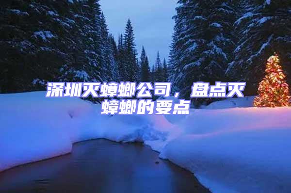 深圳滅蟑螂公司,盤點滅蟑螂的要點