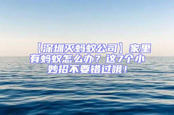【深圳滅螞蟻公司】家里有螞蟻怎么辦?這7個(gè)小妙招不要錯(cuò)過哦!