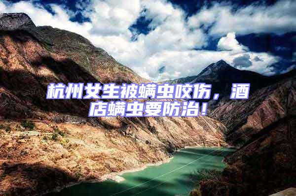 杭州女生被螨蟲咬傷,酒店螨蟲要防治!