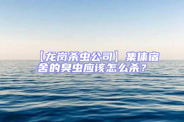 【龍崗殺蟲公司】集體宿舍的臭蟲應該怎么殺？