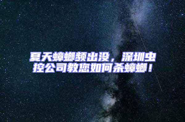 夏天蟑螂頻出沒，深圳蟲控公司教您如何殺蟑螂！