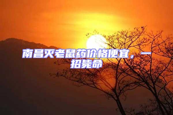 南昌滅老鼠藥價格便宜,一招斃命