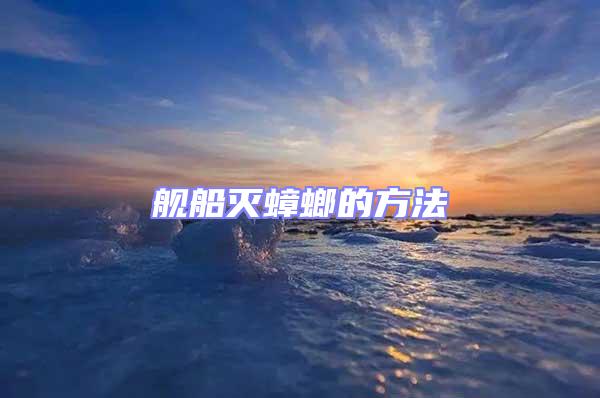 艦船滅蟑螂的方法