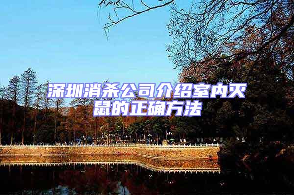 深圳消殺公司介紹室內滅鼠的正確方法