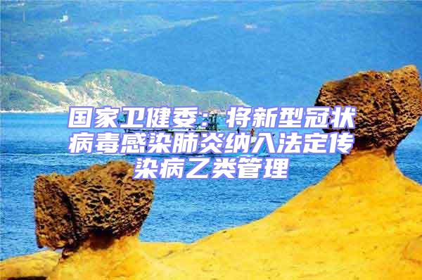 國(guó)家衛(wèi)健委:將新型冠狀病毒感染肺炎納入法定傳染病乙類管理