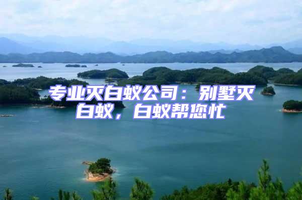 專業滅白蟻公司:別墅滅白蟻,白蟻幫您忙