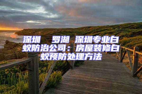 深圳 羅湖 深圳專業(yè)白蟻防治公司:房屋裝修白蟻預(yù)防處理方法