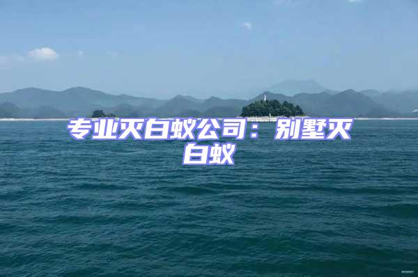 專業(yè)滅白蟻公司:別墅滅白蟻