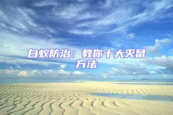 白蟻防治:教你十大滅鼠方法