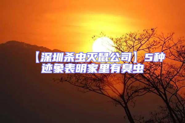 【深圳殺蟲滅鼠公司】5種跡象表明家里有臭蟲