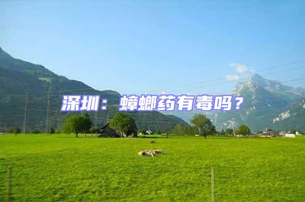 深圳:蟑螂藥有毒嗎?