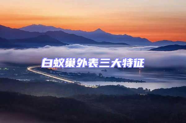 白蟻巢外表三大特征