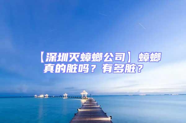 【深圳滅蟑螂公司】蟑螂真的臟嗎?有多臟?