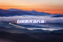 白蟻的滅治方法：