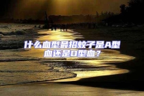 什么血型最招蚊子是A型血還是O型血？