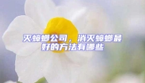 滅蟑螂公司，消滅蟑螂最好的方法有哪些