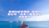 發(fā)現(xiàn)白蟻不用愁 深圳白蟻公司“五不”服務(wù)承諾為你解憂