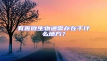 有害微生物通常存在于什么地方？