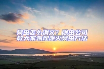 臭蟲怎么消滅？除蟲公司教大家物理除滅臭蟲方法