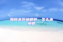 如何殺死蟑螂卵，怎么殺蟑螂