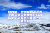 除四害：鼠類傳播疾病奪走的生命據專家估計超過歷史上所有戰役死亡人數的總和