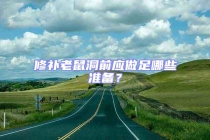 修補(bǔ)老鼠洞前應(yīng)做足哪些準(zhǔn)備？