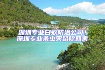 深圳專業白蟻防治公司！深圳專業殺蟲滅鼠除四害