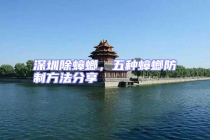 深圳除蟑螂，五種蟑螂防制方法分享