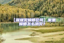 【深圳滅蟑螂公司】家里蟑螂怎么消滅？